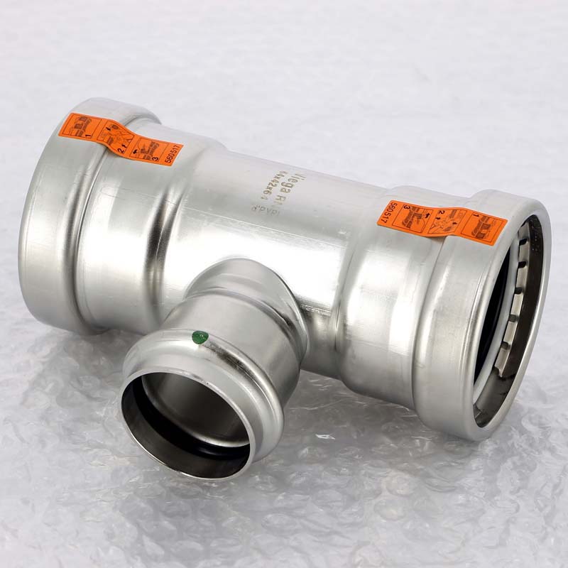 Тройник пресс нержавеющая сталь Viega Sanpress Inox XL 64х42х64 мм 578046