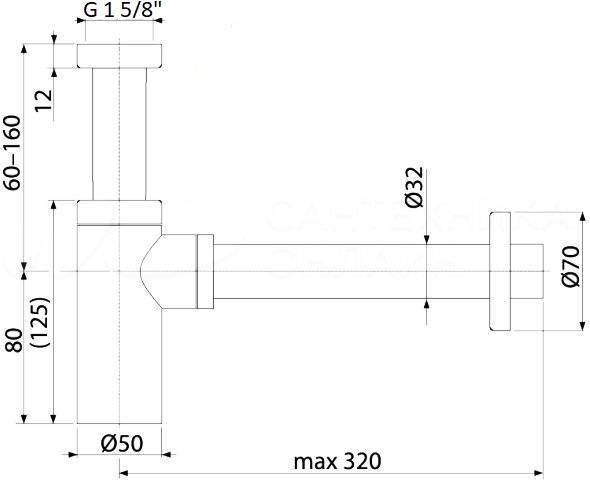 Сифон для раковины Boheme Chromo хром глянцевый 609-2