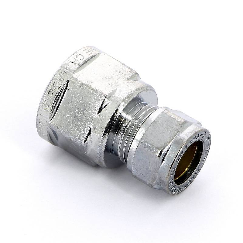 Муфта обжимная хромированная Tiemme 12x1/2 ВР 1130059