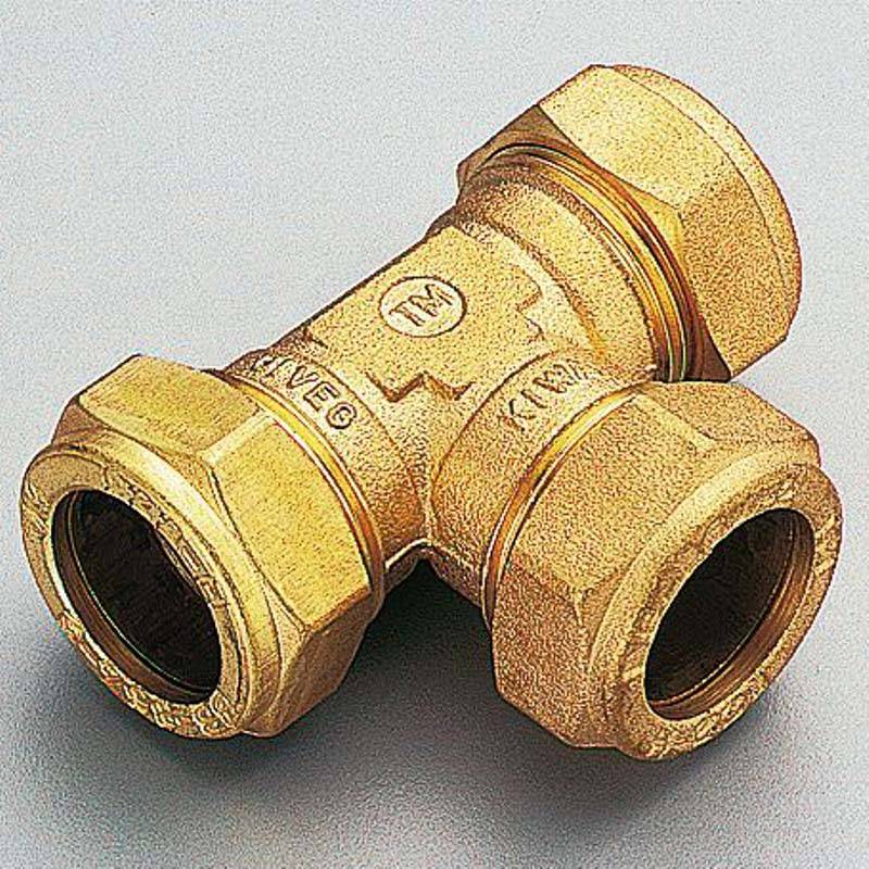 Тройник обжимной Tiemme 22х18х22 мм 1100146