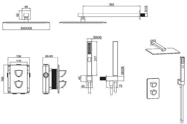 Душевой комплект Allen Brau Infinity хром 5.21016-00
