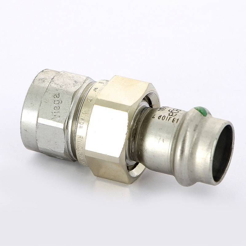 Муфта разъемная Viega Sanpress Inox 18х1/2 пресс-В с плоским уплотнением 437473