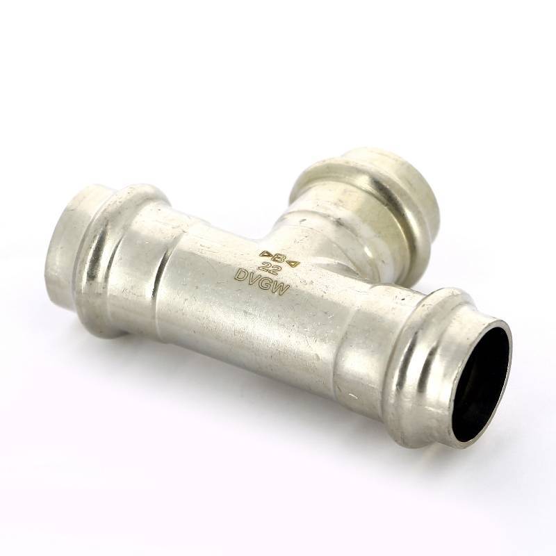 Тройник пресс IBP 22 мм нержавеющая сталь PS5130 0222222