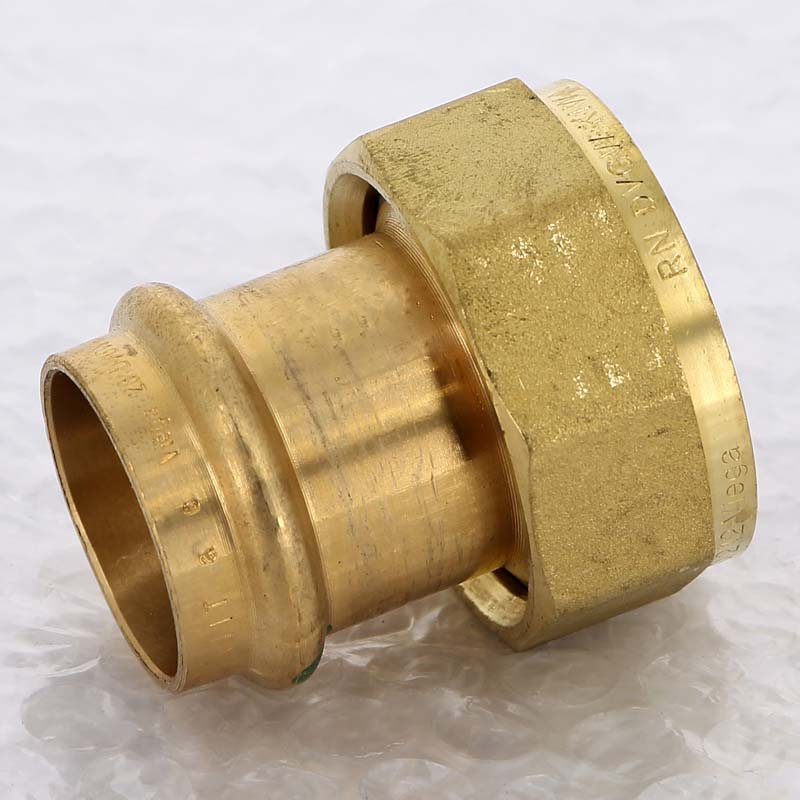 Муфта пресс с накидной гайкой Viega Sanpress 28x1 1/4 бронза 265700