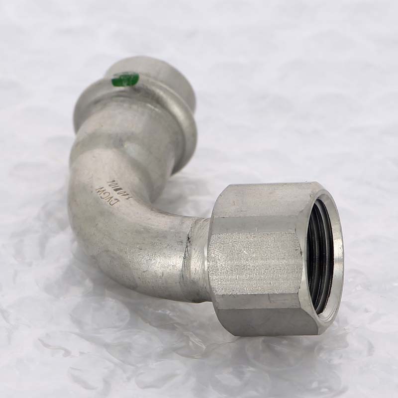 Угольник переходной Viega Sanpress Inox 90° 15х1/2 пресс-В нержавеющая сталь 437091