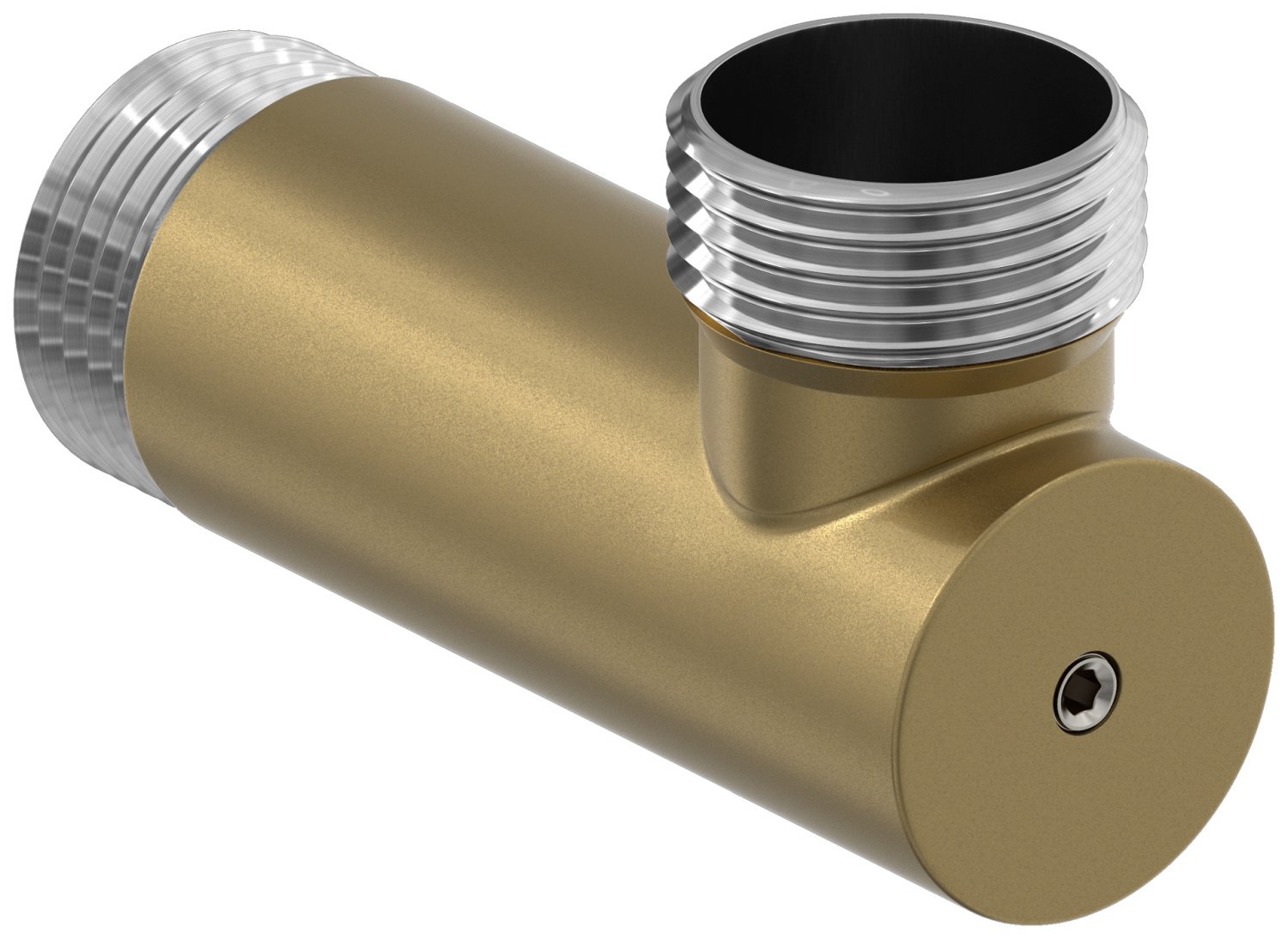 Уголок переходной с клапаном Сунержа НР G 1 / НР G 1 золотой шелк матовый 32-1523-1010