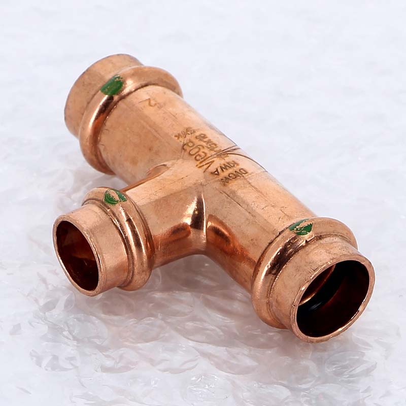 Тройник пресс медный Viega Profipress 18x15x18 мм 291938