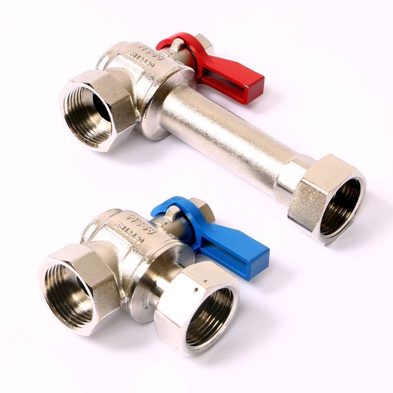 Комплект угловых кранов REHAU для коллекторов HKV/HLV 1 НН с накидной гайкой 2 шт 13152241001