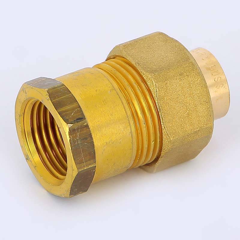 Соединение разъемное Hailiang 22x3/4 ВР под пайку с коническим уплотнением HL101527