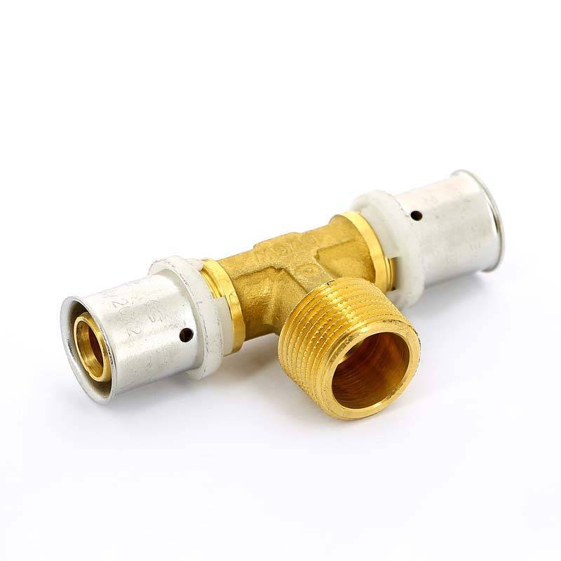 Тройник пресс с наружной резьбой Uni-Fitt 20х3/4х20 708G7370