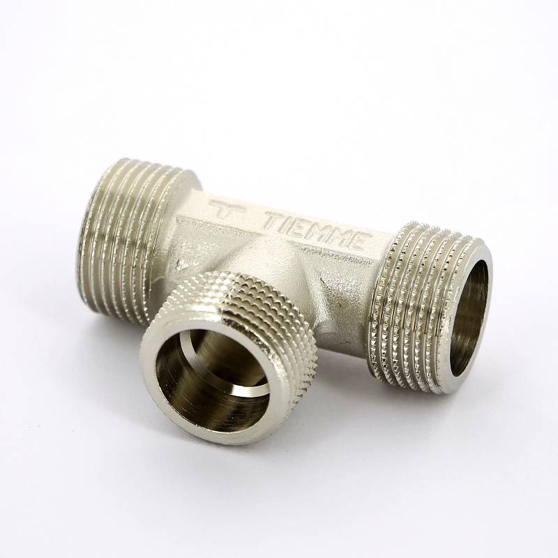 Тройник с наружной резьбой Tiemme 3/4 никелированный 1500334