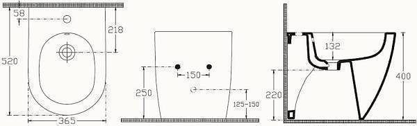 Чаша приставного унитаза Allen Brau Reality белый 4.32004.20