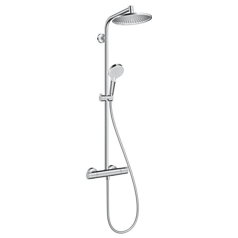 Душевая система Hansgrohe Crometta S 240 1jet Showerpipe с термостатом хром 27267000