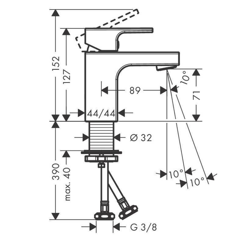 Смеситель для раковины hansgrohe Vernis Shape 70 хром 71567000