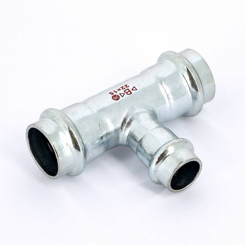 Тройник пресс IBP 22х15х22 мм оцинкованная сталь PC5130 0221522