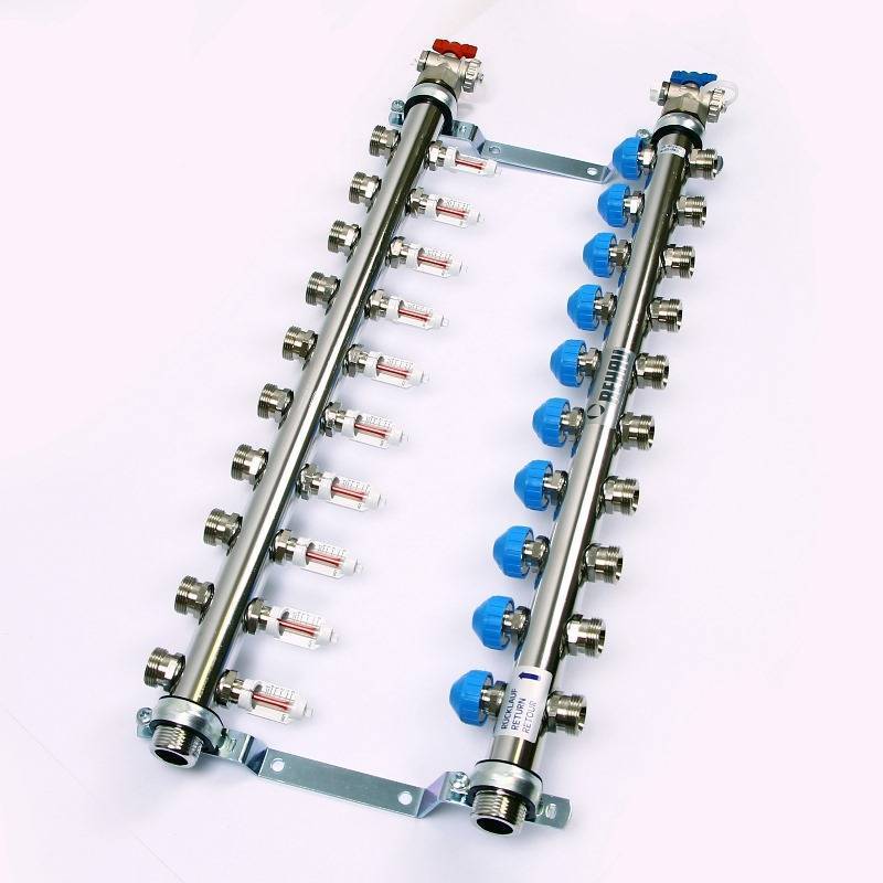 Коллекторная группа REHAU HKV-D 1 x 3/4 EK 10 выходов 208101