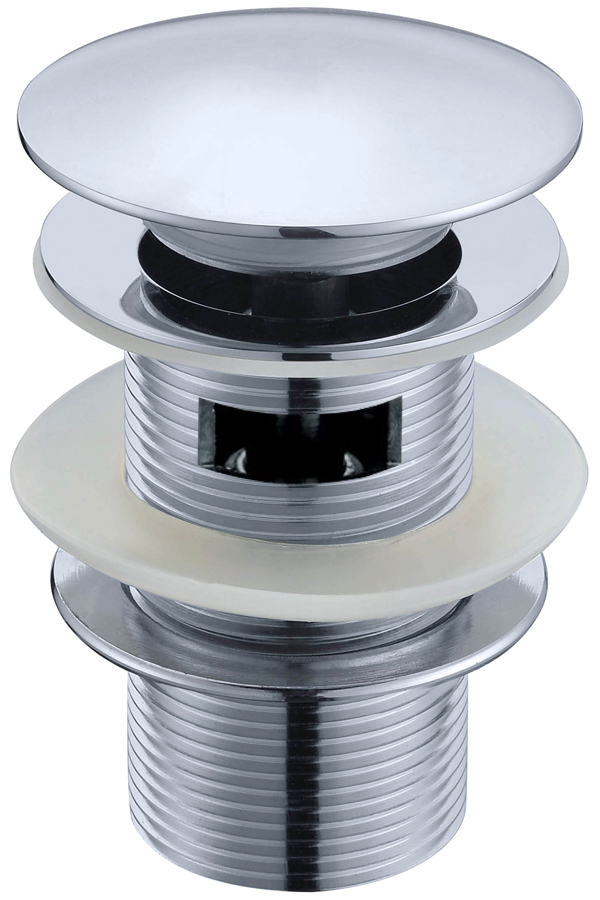 Донный клапан для раковины Boheme Click-Clack с переливом хром 612/2