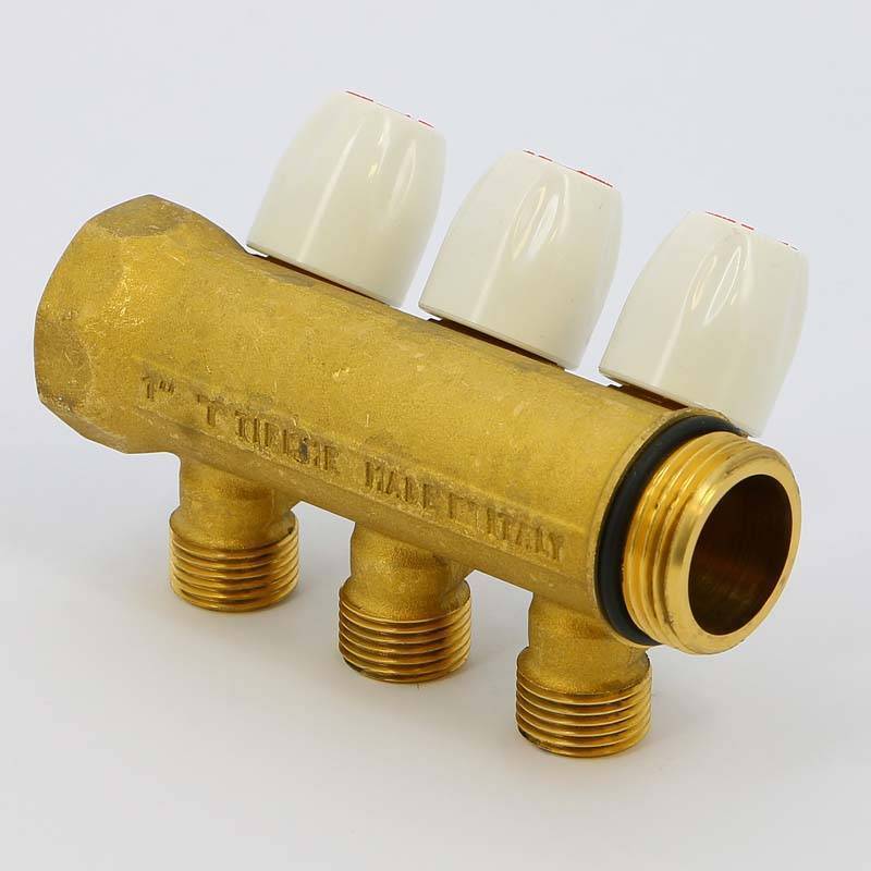 Коллектор Tiemme 1860 1 НВ 3 выхода 1/2 Н 36 мм с утолщенными стенками 1860042