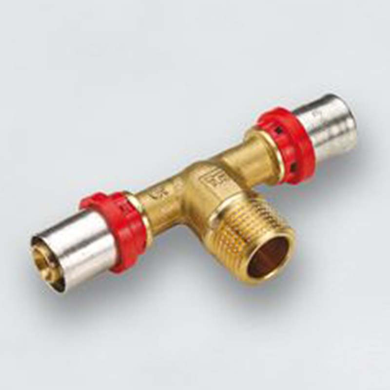 Тройник пресс с наружной резьбой TIEMME 16х1/2х16 1650085