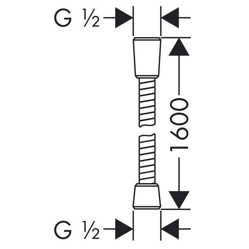 Душевой шланг Hansgrohe Sensoflex 160 см металлический хром 28136000