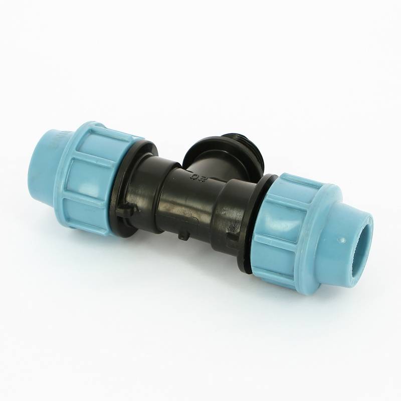 Тройник компрессионный Unidelta для труб ПНД 20х3/4 НР 1010020003