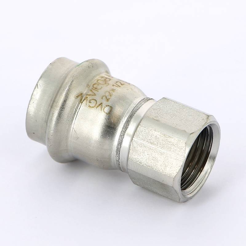 Муфта переходная пресс-В Viega Sanpress Inox нержавеющая сталь 22x1/2 436612