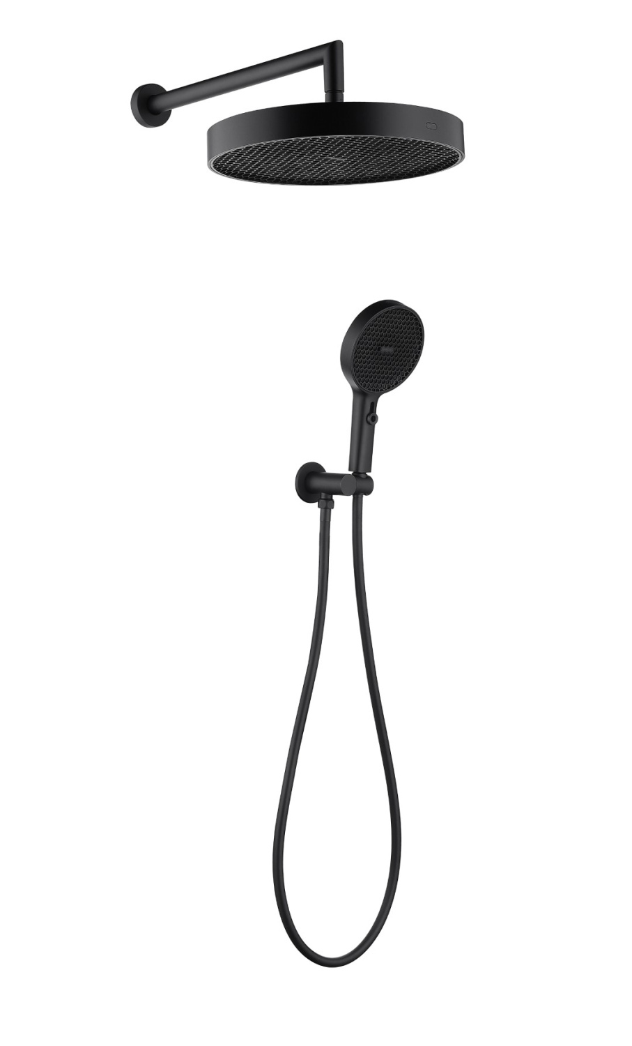 Душевой комплект Boheme Cell без смесителя верхний и ручной душ черный 427-B