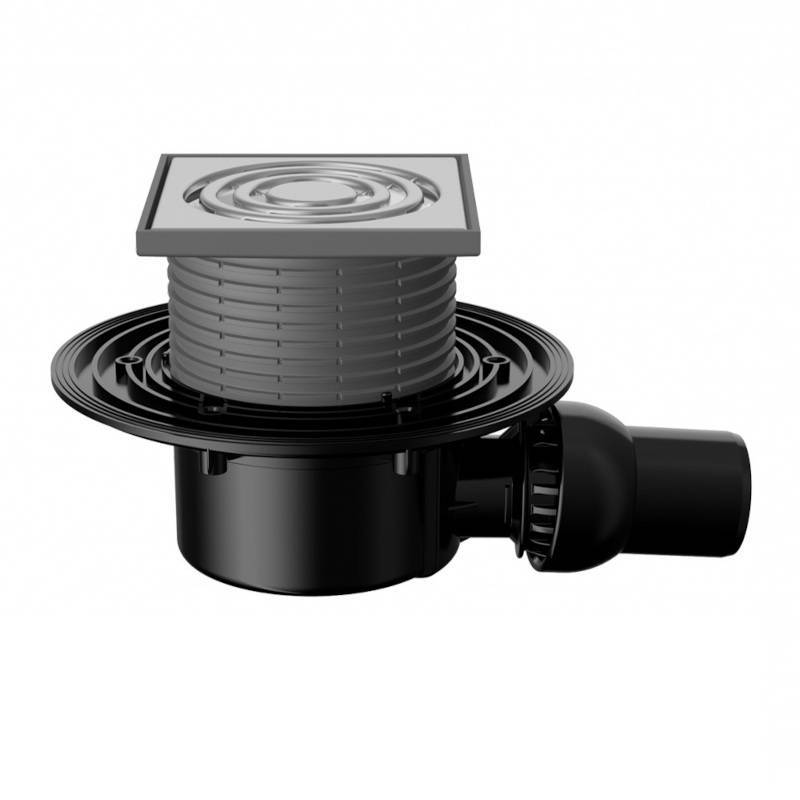 Трап Fachmann T 310.0 SNsP 122x122 мм горизонтальный выпуск 50/75/110 мм сухой сифон 04.079