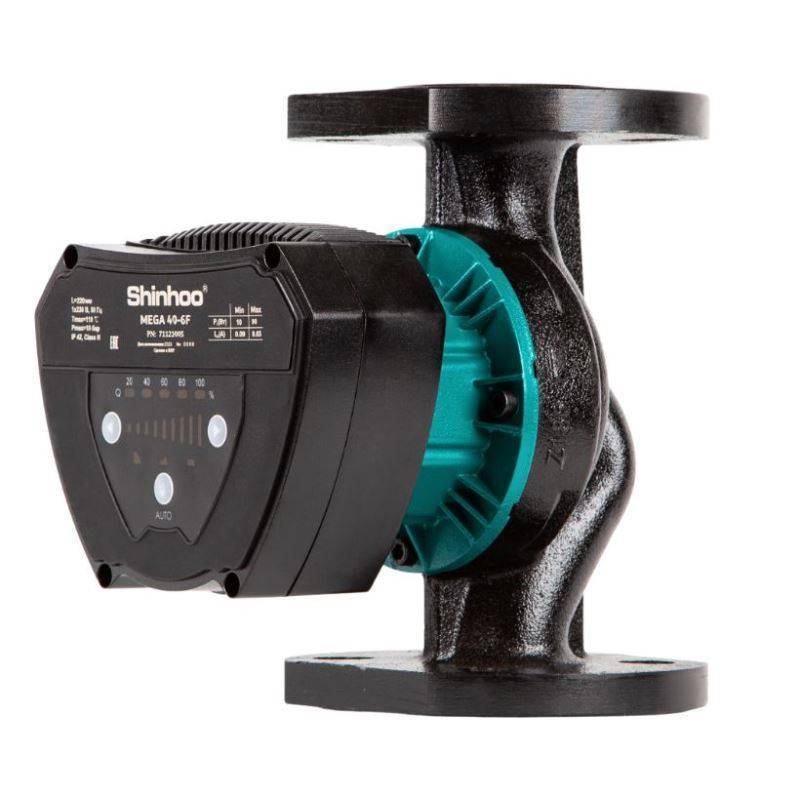 Насос циркуляционный энергосберегающий Shinhoo MEGA 25-12 с гайками 71121002