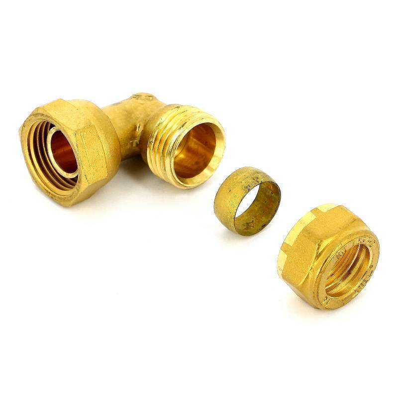 Угол обжимной Tiemme 15 мм x 1/2 с накидной гайкой 1100101