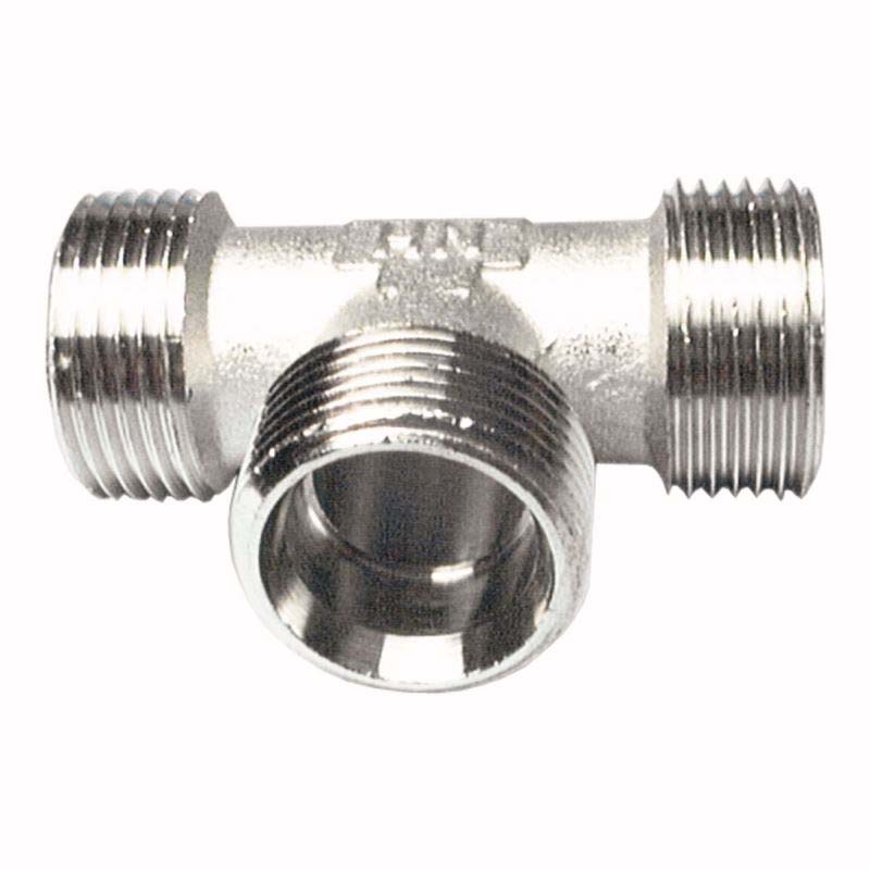 Тройник с наружной резьбой Henco 3/4х3/4х3/4 никелированный AT-1420