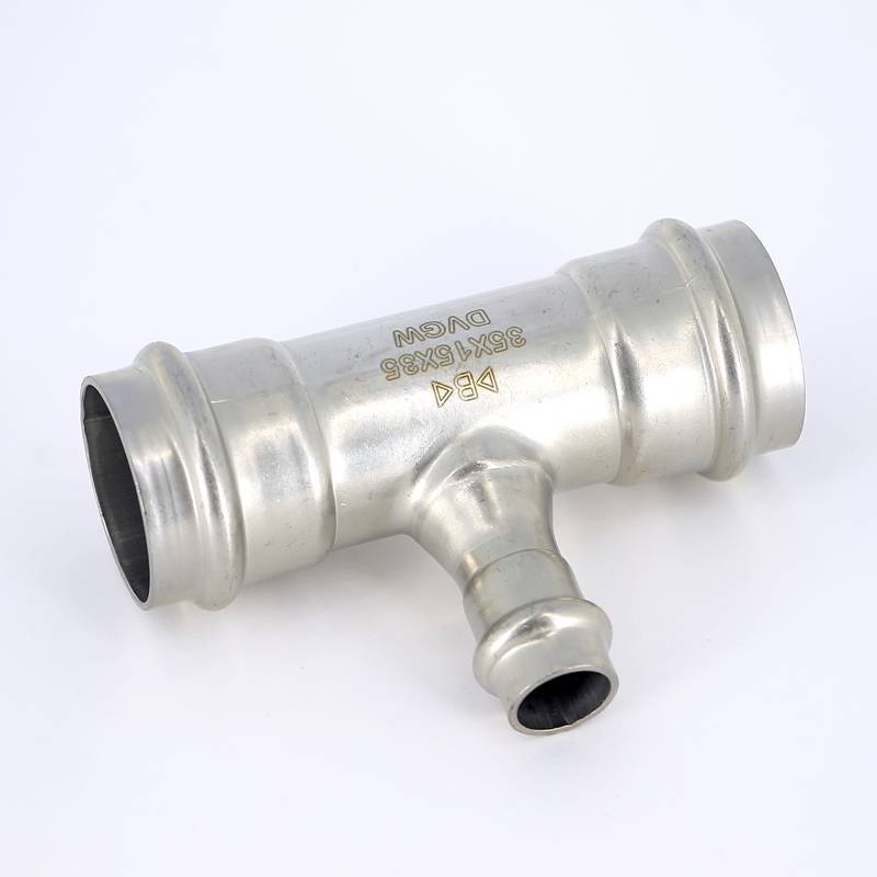 Тройник пресс IBP B Press Inox 35х15х35 мм нержавеющая сталь PS5130 0351535