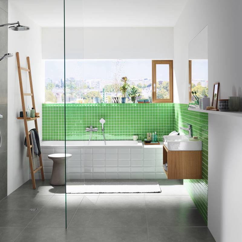 Смеситель для ванны Hansgrohe Novus 100 со сливным гарнитуром хром 71030000