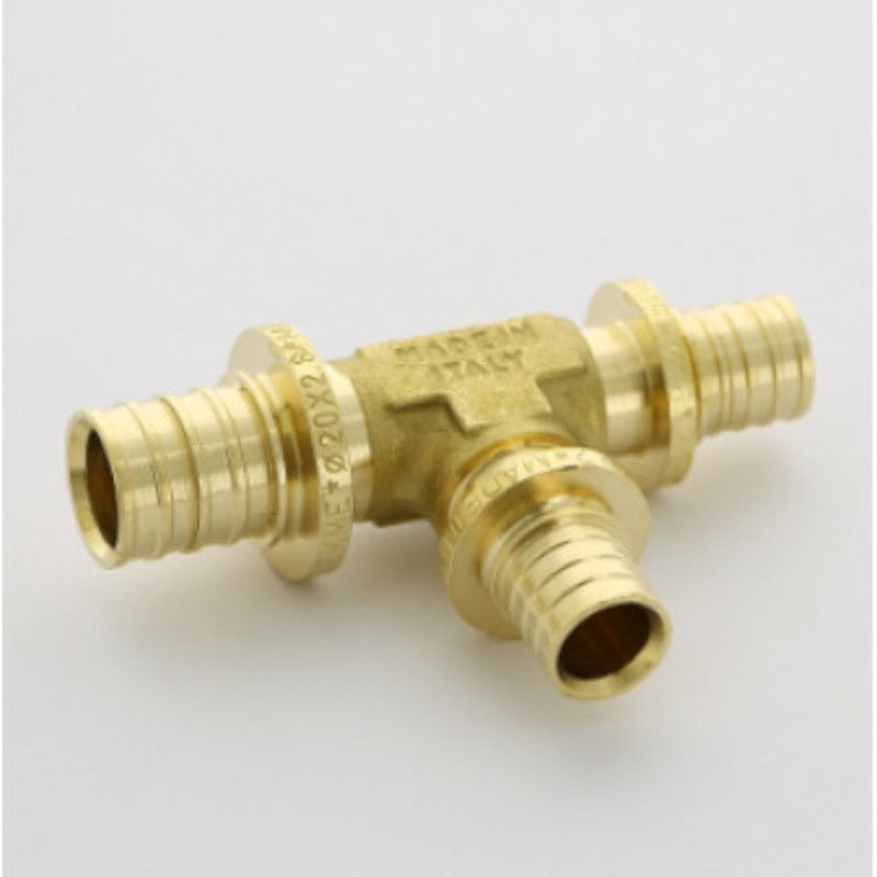 Тройник аксиальный STOUT 20 х 16 х 16 мм латунь SFA-0009-201616