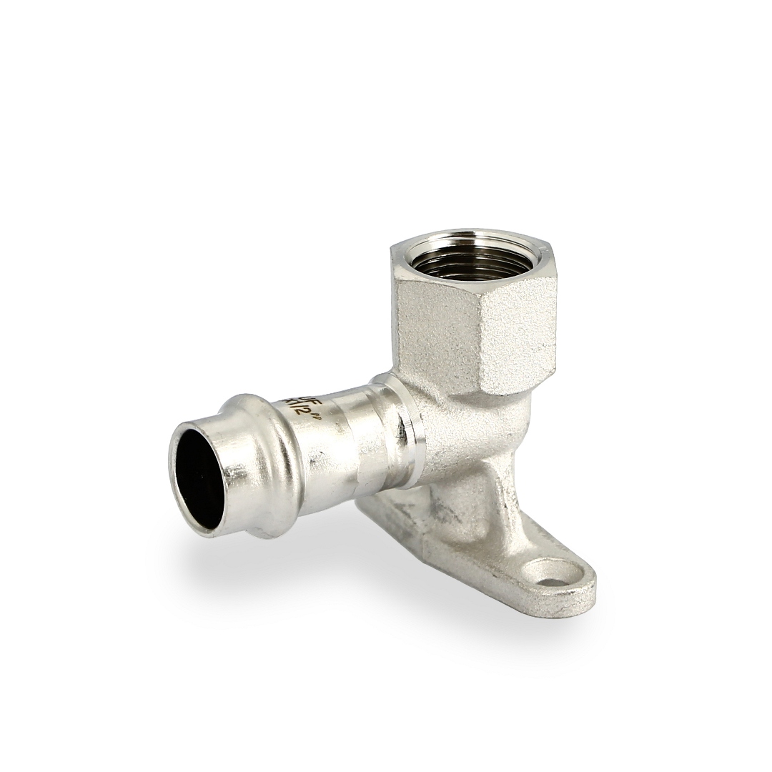 Водорозетка пресс 15 х 1/2, нержавеющая сталь