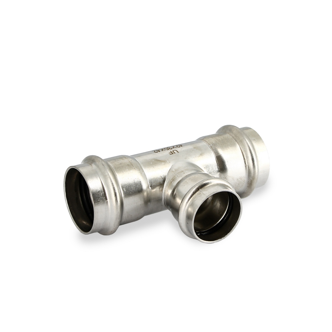 Тройник пресс 42 х 35 х 42, нержавеющая сталь