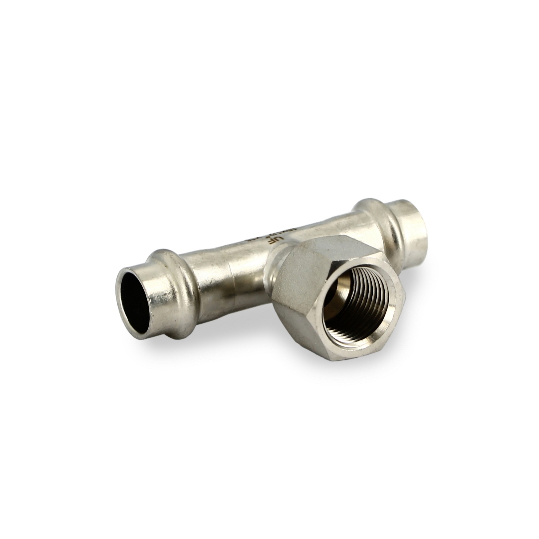 Тройник пресс-В 15 х 1/2 х 15, нержавеющая сталь