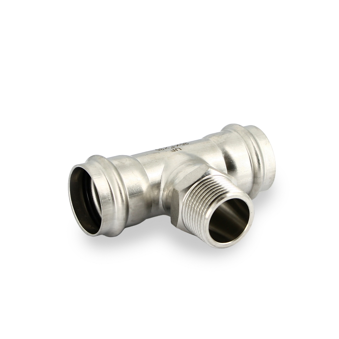 Тройник пресс-Н 35 х 1 х 35, нержавеющая сталь