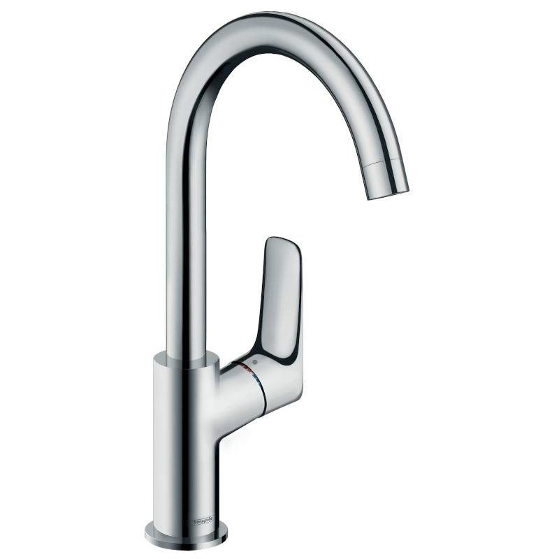 Смеситель для раковины Hansgrohe Logis 210 поворотный излив со сливным гарнитуром хром 71130000