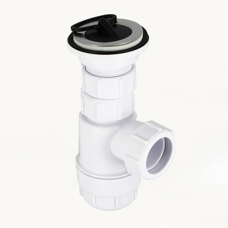 Сифон трубный для мойки Viega 40 мм с горизонтальным отводом 105716