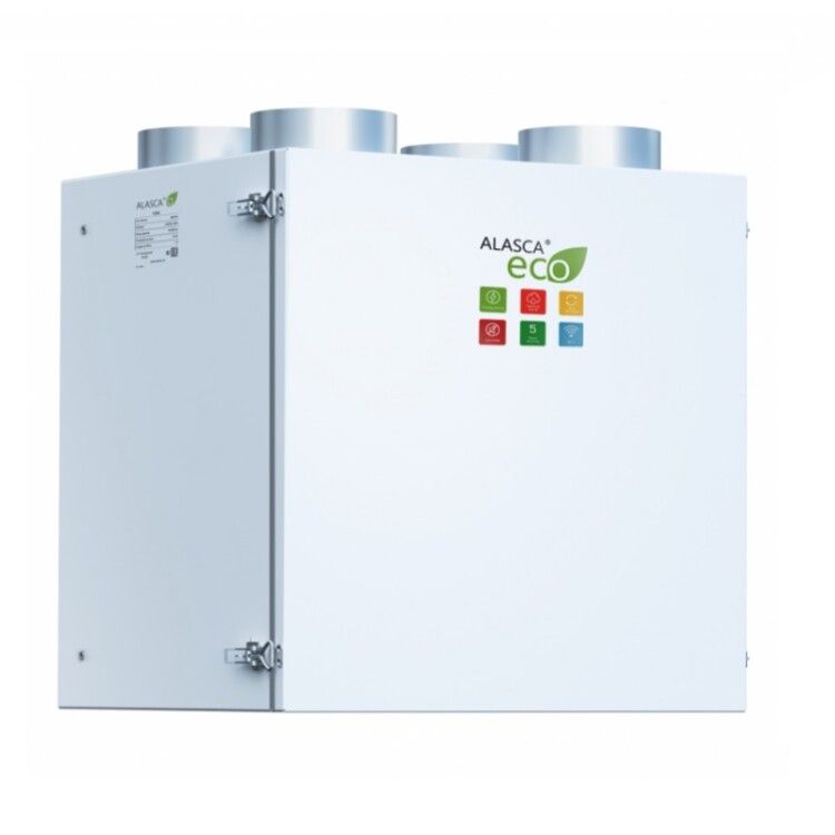 RR400V EC W Pro, Вентиляционная установка Alasca RR с роторным рекуператором   смес. узел, заслонки, датчики