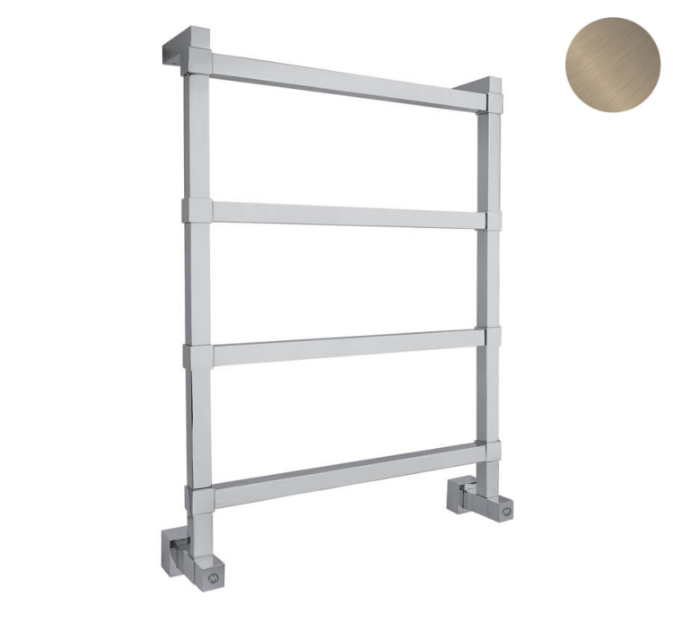 Полотенцесушитель водяной Margaroli Panorama 500x695 мм Brushed Nickel 7424704BN