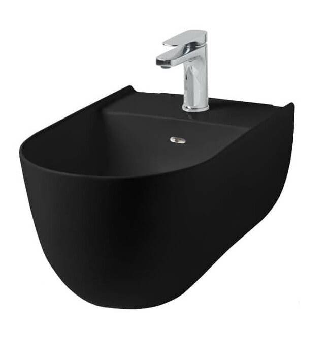 Биде подвесное Artceram The One 350х520х280 мм черный матовый THB0011700