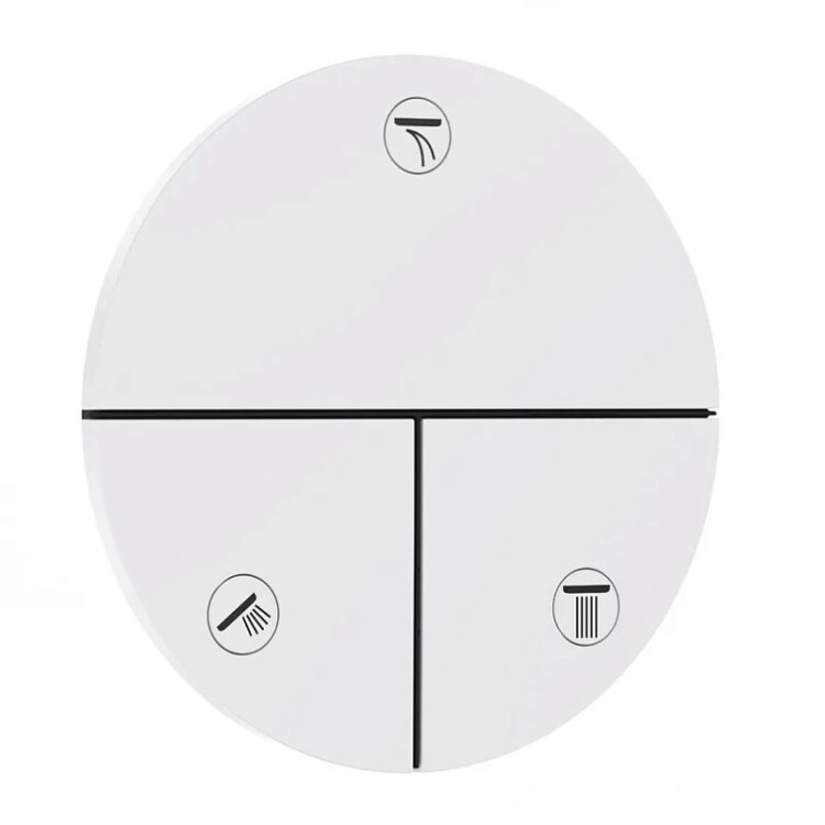 Вентиль запорный Hansgrohe ShowerSelect Comfort S на 3 потребителя белый матовый 15558700