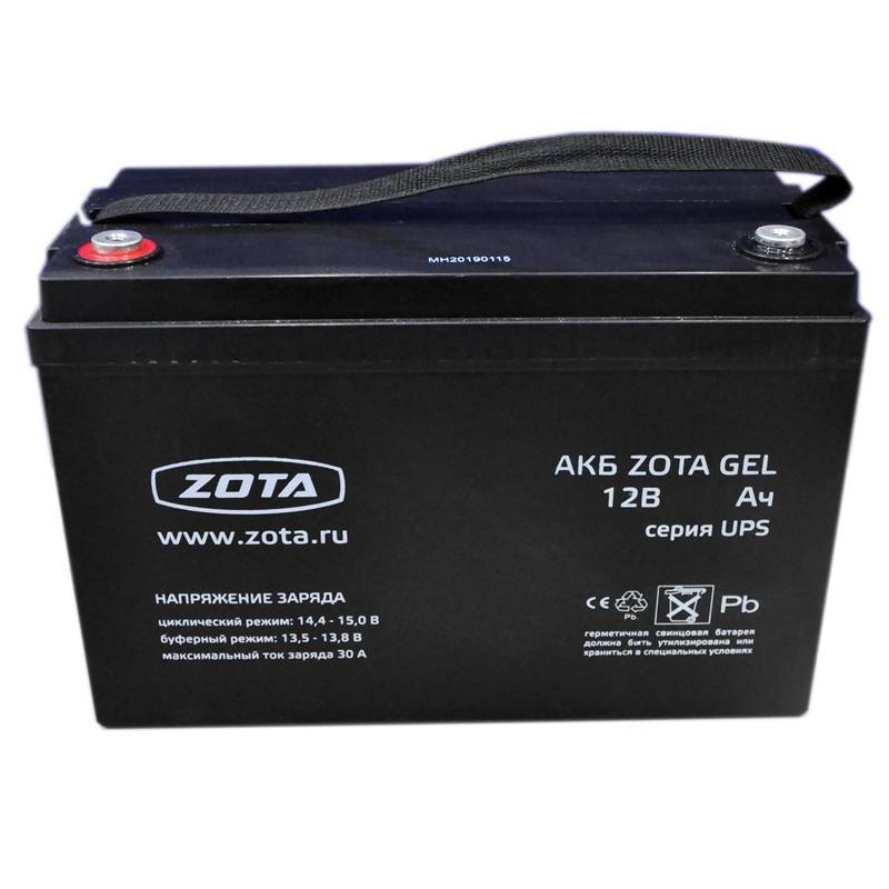 Аккумуляторная батарея ZOTA GEL 100-12 100 Ач 12 В AB3481101100