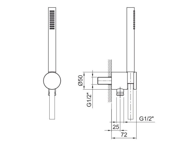 Душевой набор Fantini AF/21 Fukasawa хром 81028061