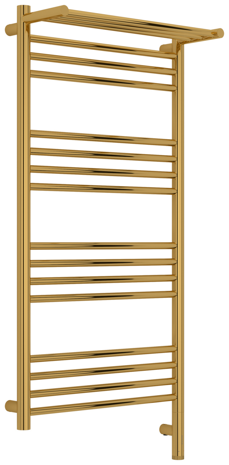 Полотенцесушитель электрический Сунержа Богема 3.1 с 1 полкой 50х100 см правое подключение золото глянец 03-6007-1050