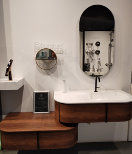 Комплект мебели Burgbad Lavo 2.0 тумба с раковиной зеркало полка Eiche Dekor Rost SFZR102RKOBW101SIJH050ACFP030