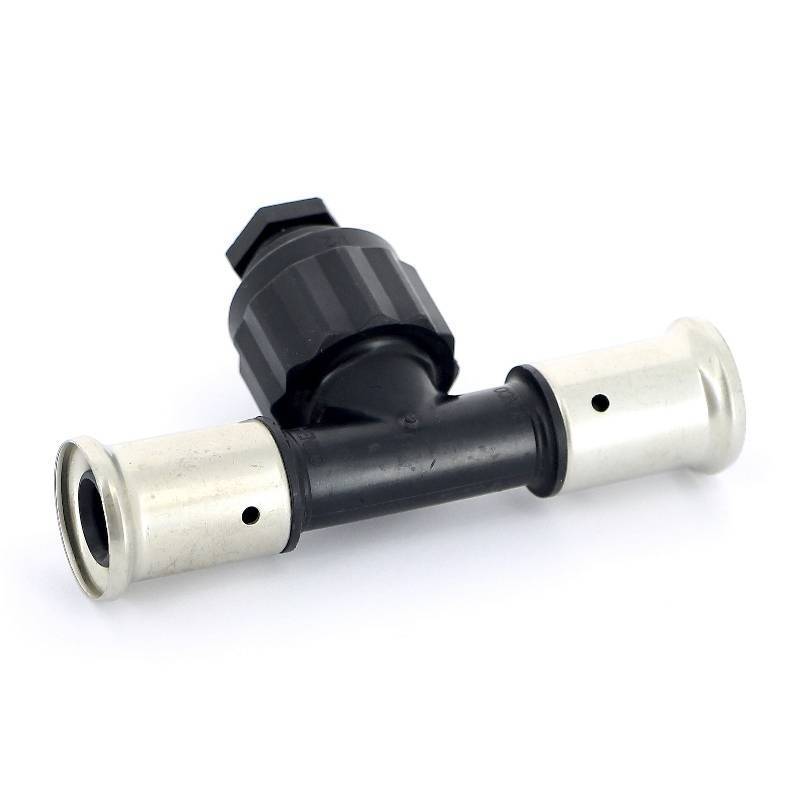 Тройник пресс с внутренней резьбой Henco PVDF 16х1/2х20 мм 13PK-160420