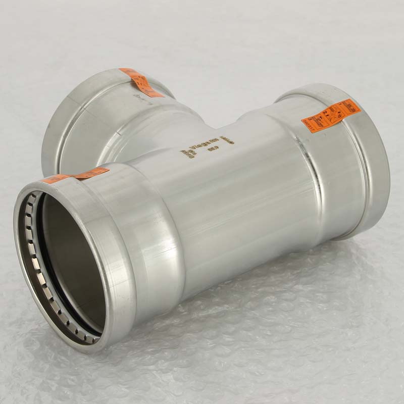 Тройник пресс нержавеющая сталь Viega Sanpress Inox XL 88.9 мм 482732